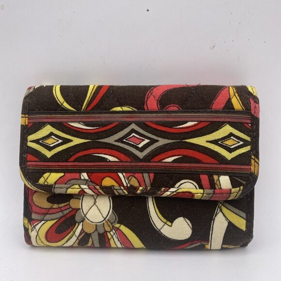 Vera Bradley Euro Wallet in Puccini Trifold Billfold credit card holder - Picture 1 of 4